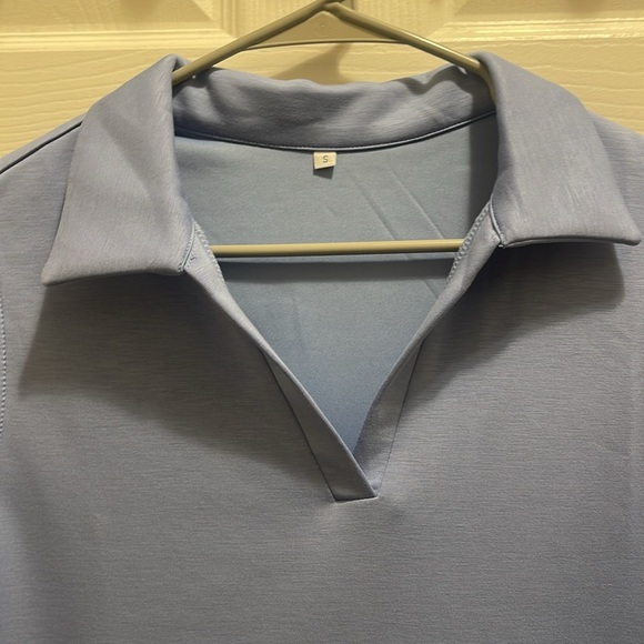 Blue Sleeveless Sweatsuit - Picture 2 of 14